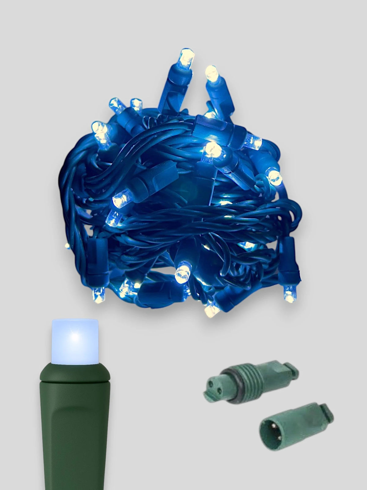 50L Coaxial Concave LED Mini Christmas Lights - Cool White (10000-11000K), Cool White (8500K)