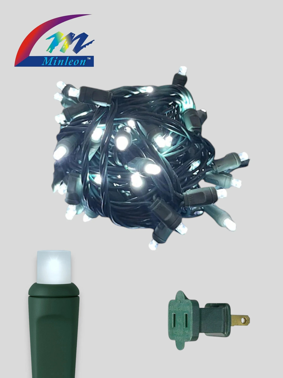 Minleon 50L 6" Spacing Concave LED Mini Lights(Ball) - Pure white (9000-11000K)