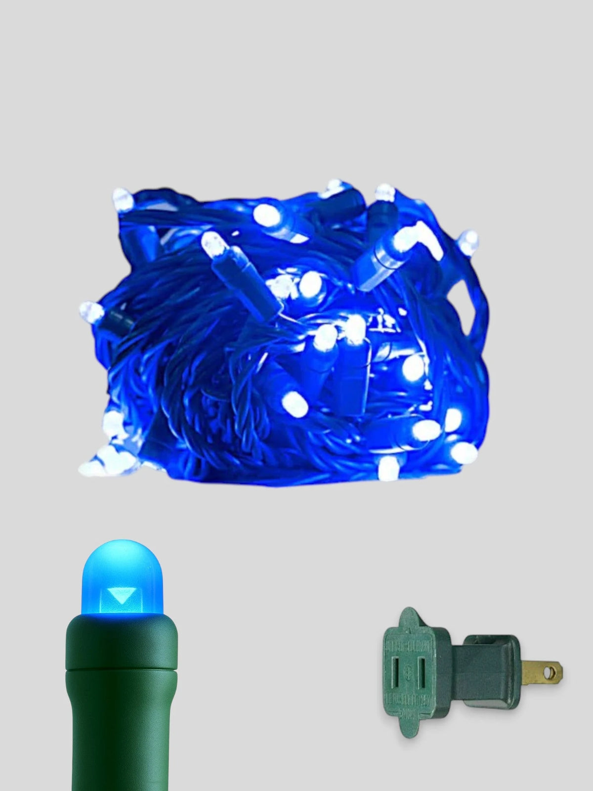 50L 6" Spacing Convex LED Mini Christmas Light (Ball) - Blue