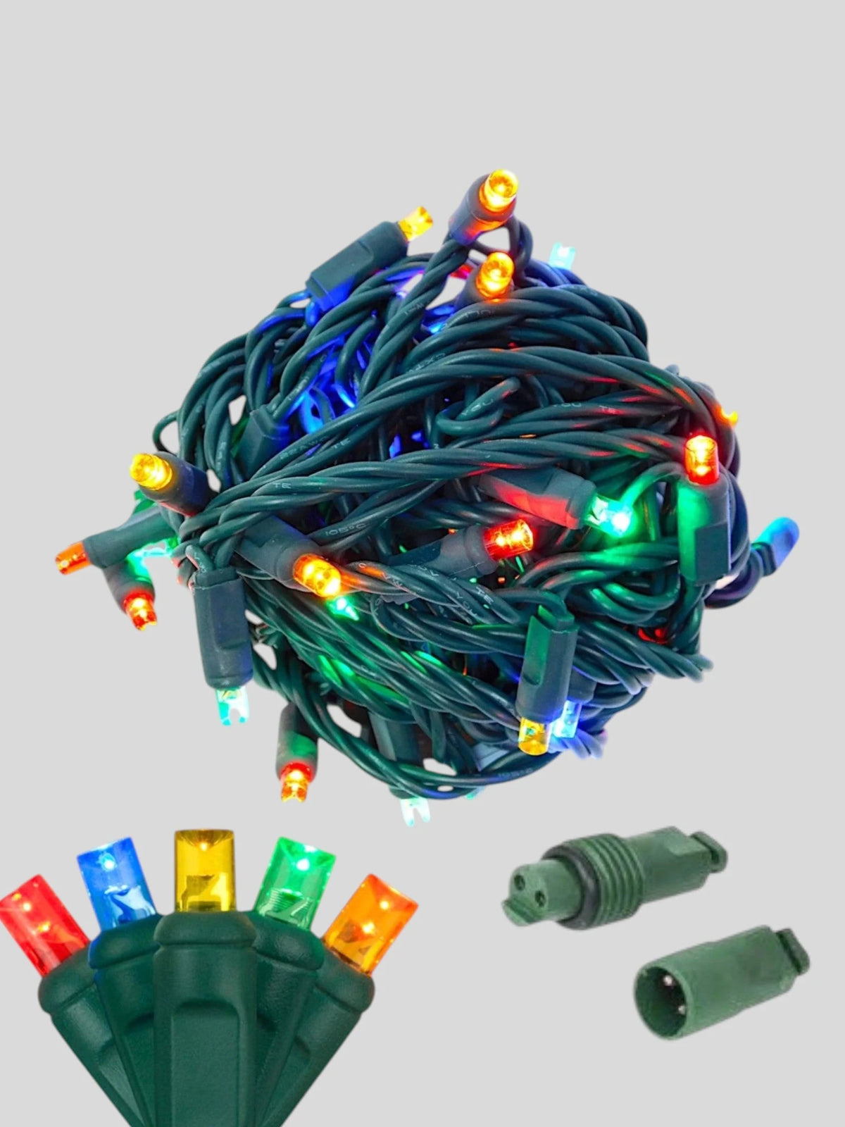 50L Coaxial Concave LED Mini Christmas Lights - Multi