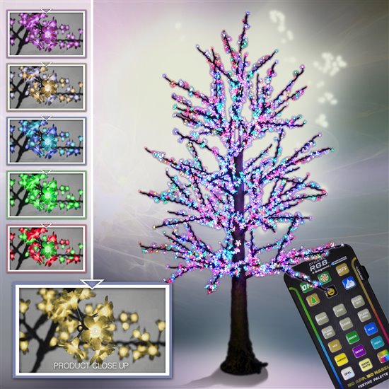 10-foot Dynamic RGBWW Cherry Blossom tree
