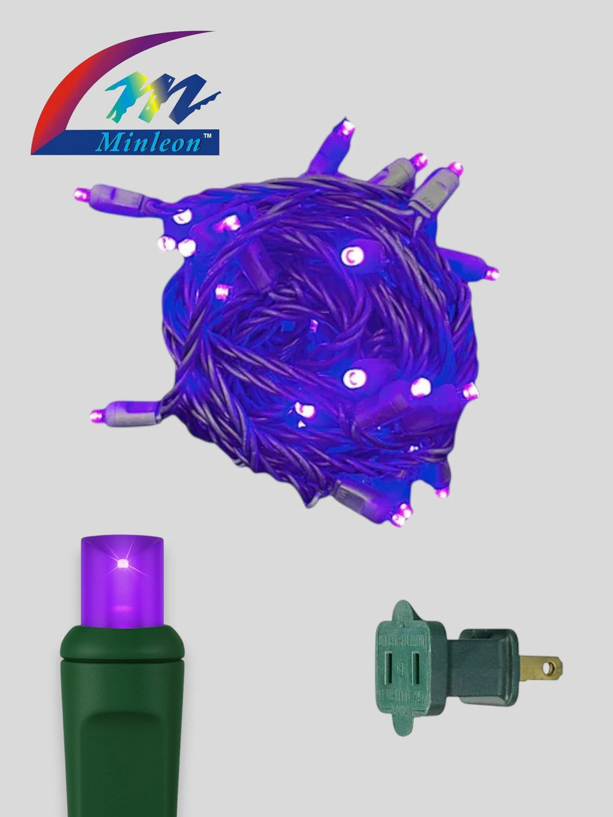 Minleon 50L 6" Spacing Concave LED Mini Lights(Ball) - Purple
