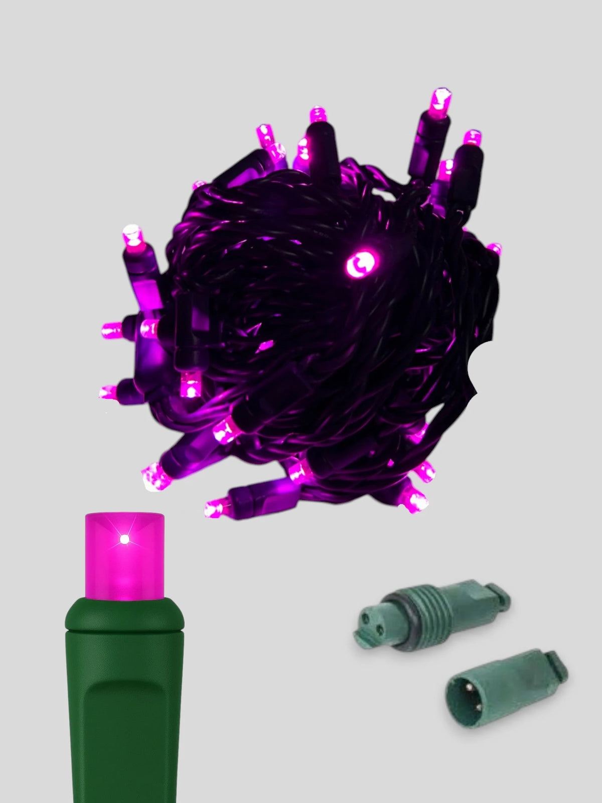 50L Coaxial Concave LED Mini Christmas Lights - Pink
