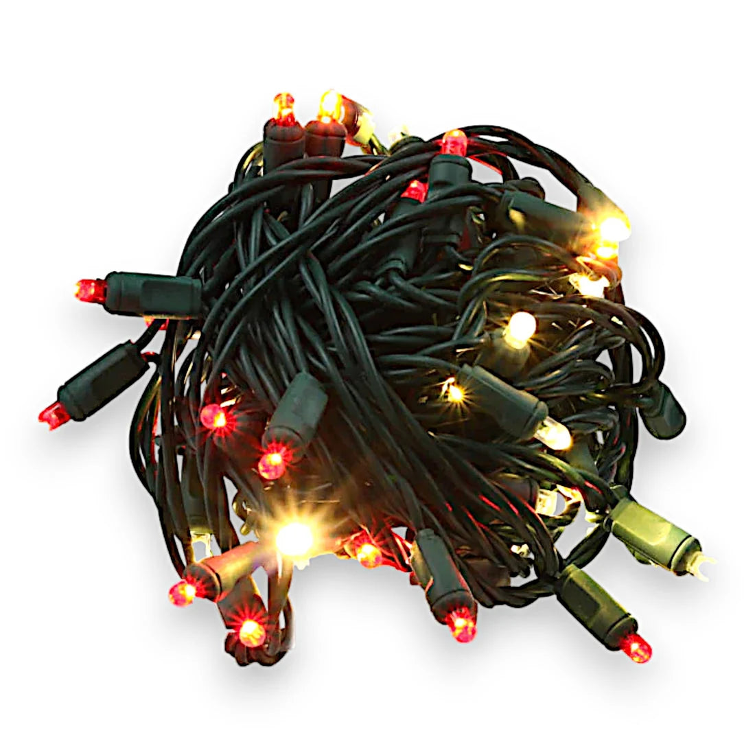 50L 6" Spacing Convex LED Mini Christmas Light (Ball) - Red/Warm White