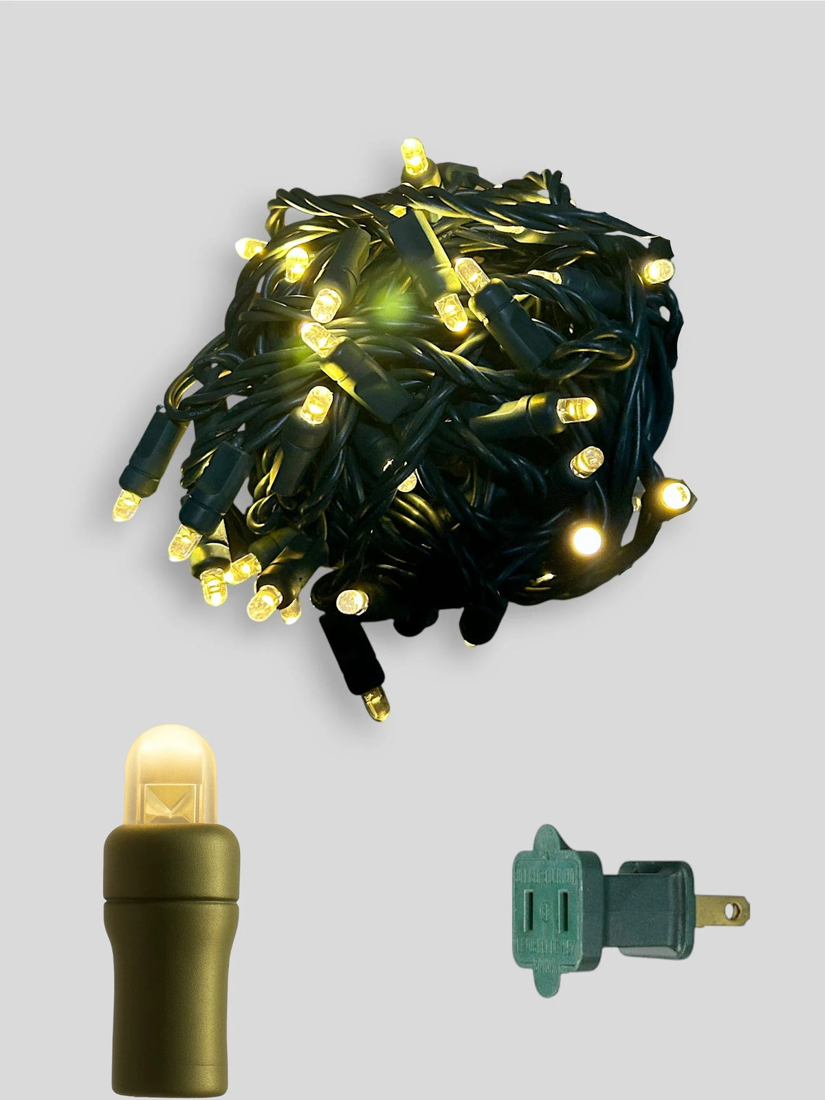 50L 6" Spacing Convex LED Mini Christmas Light (Ball) - Sun Warm White (2600-2800K)