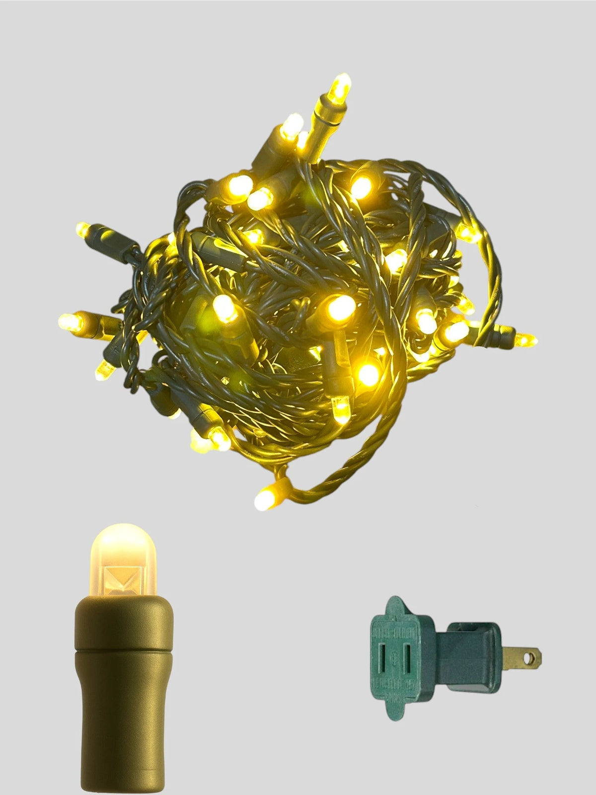 50L 6" Spacing Convex LED Mini Christmas Light (Ball) - Champagne