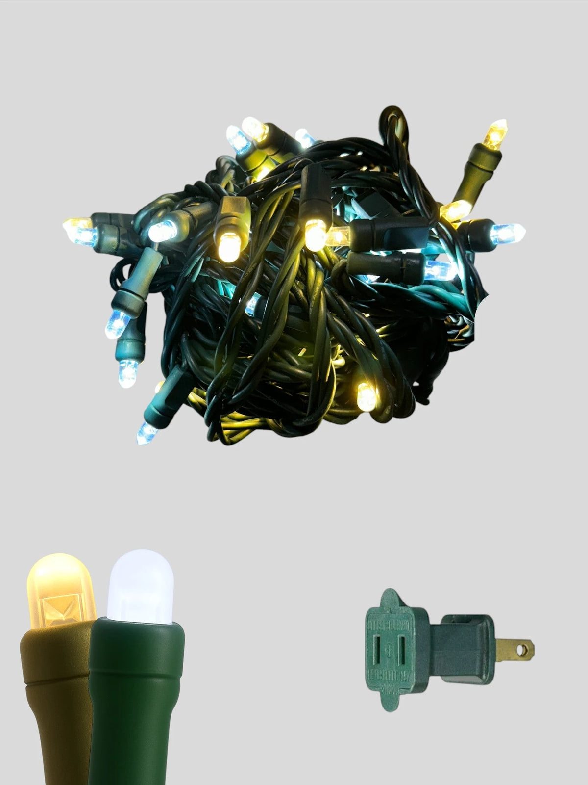 50L 6" Spacing Convex LED Mini Christmas Light (Ball) - Silver/Gold