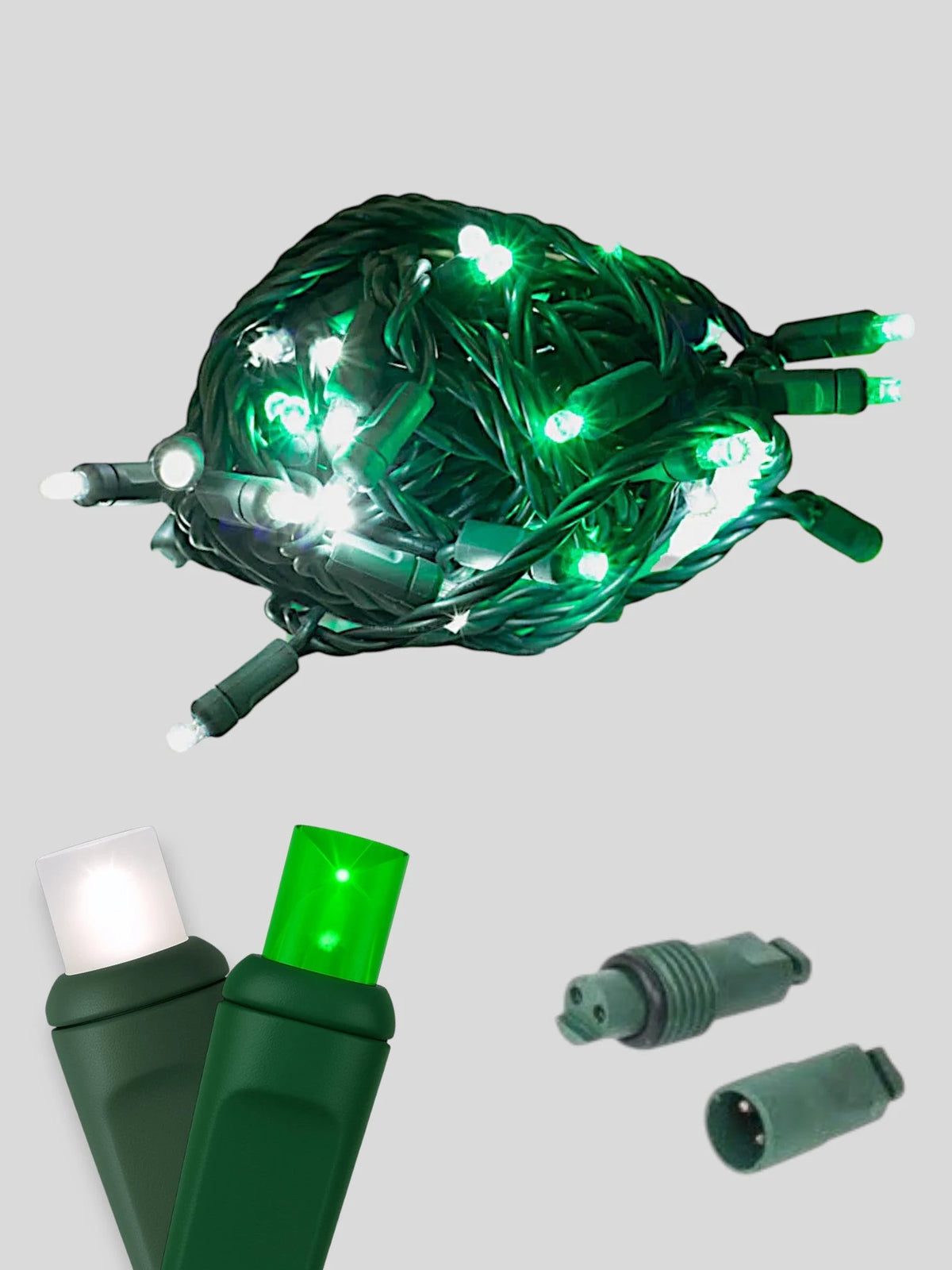 50L Coaxial Concave LED Mini Christmas Lights - Wintermint (G/PW)