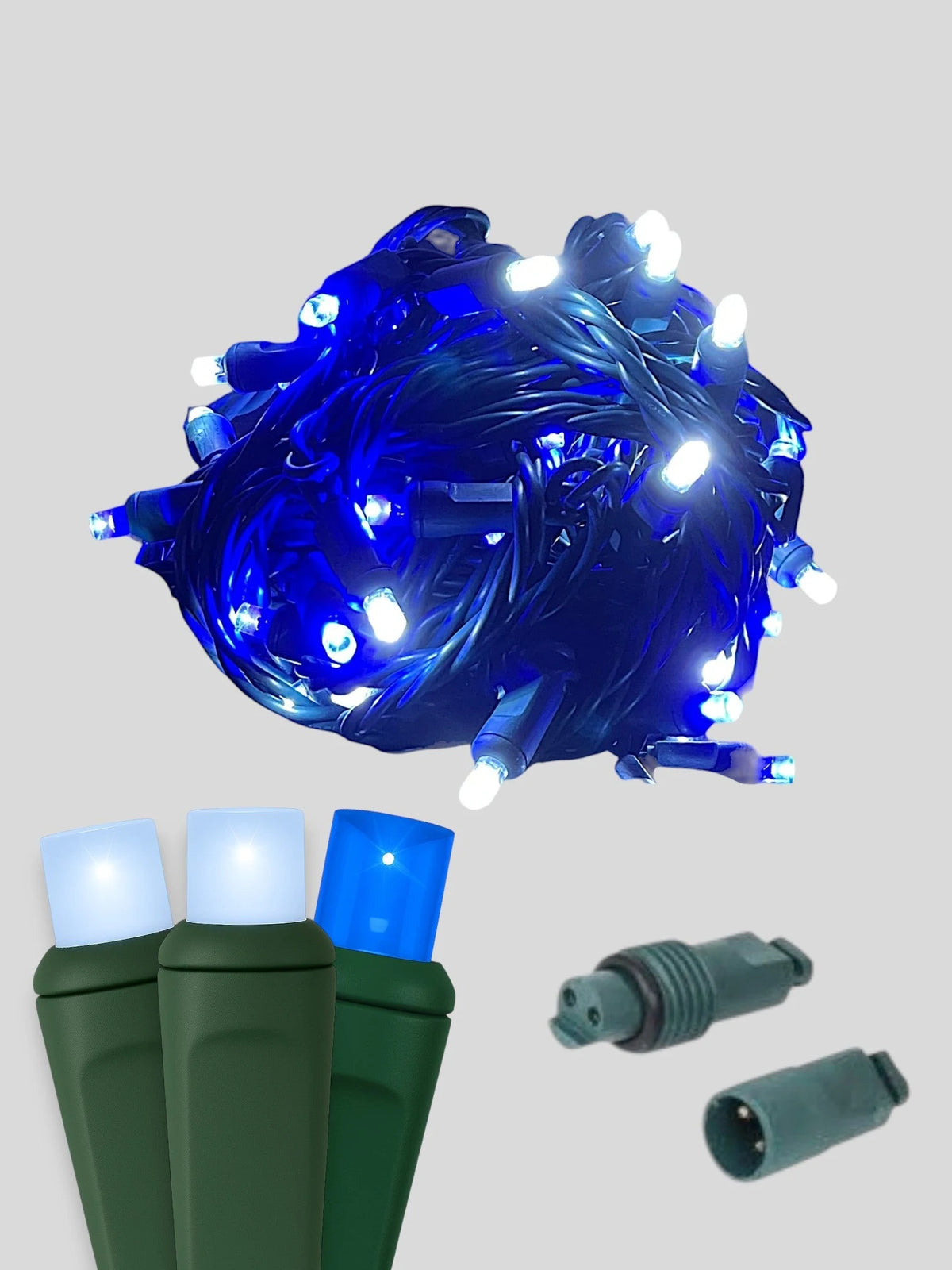 50L Coaxial Concave LED Mini Christmas Lights - Frozen (CW/CW/B)