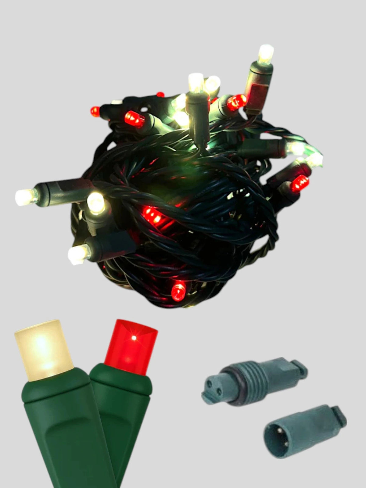 50L Coaxial Concave LED Mini Christmas Lights - Santa (R/WW)