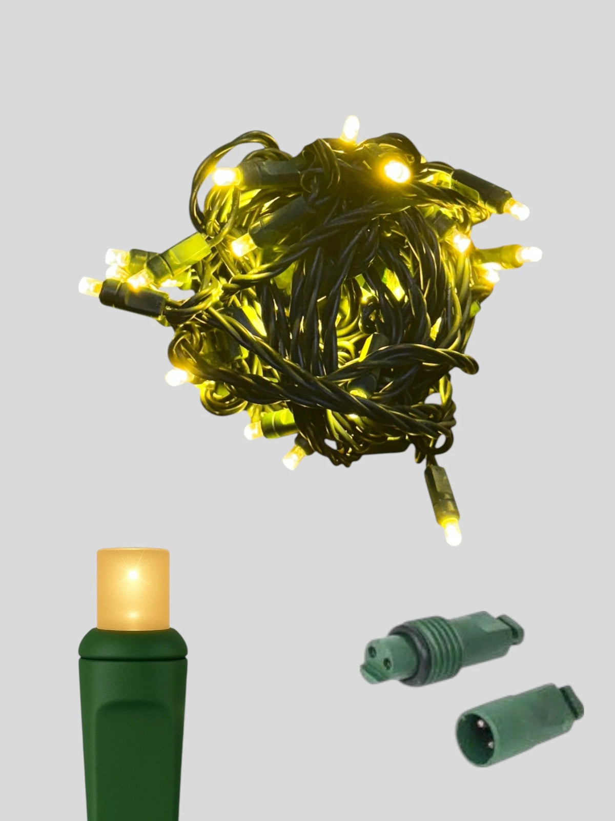 50L Coaxial Concave LED Mini Christmas Lights - Champagne