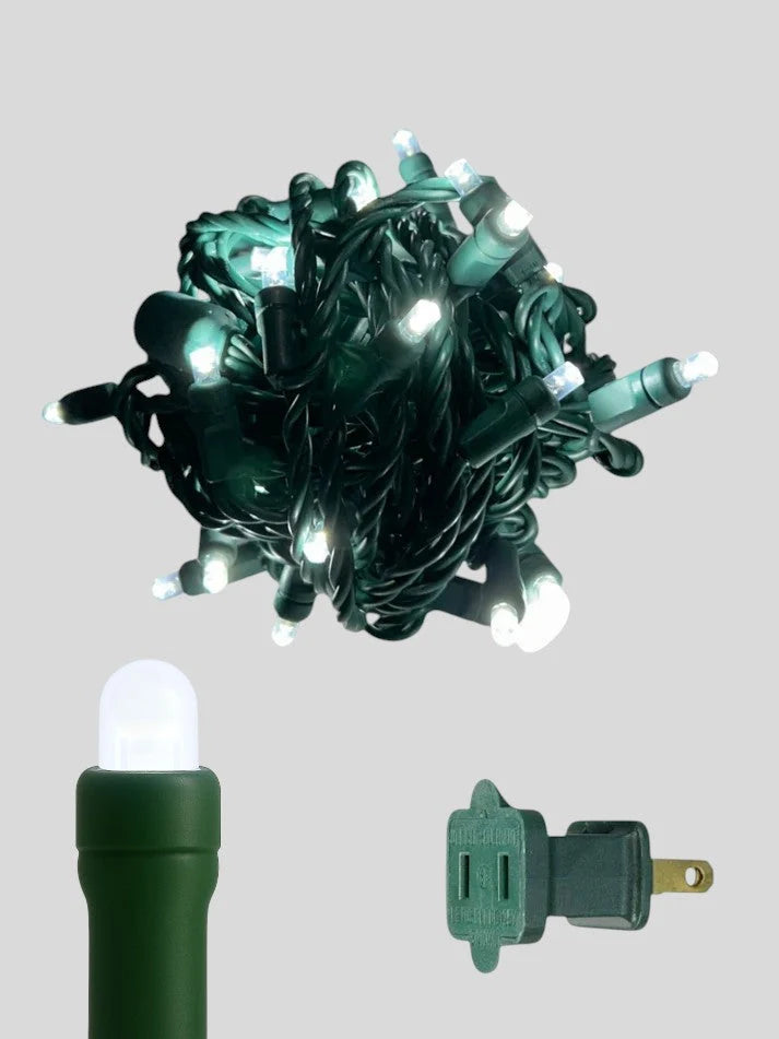 50L 6" Spacing Convex LED Mini Christmas Light (Ball) - Cool White (5900-6900K)