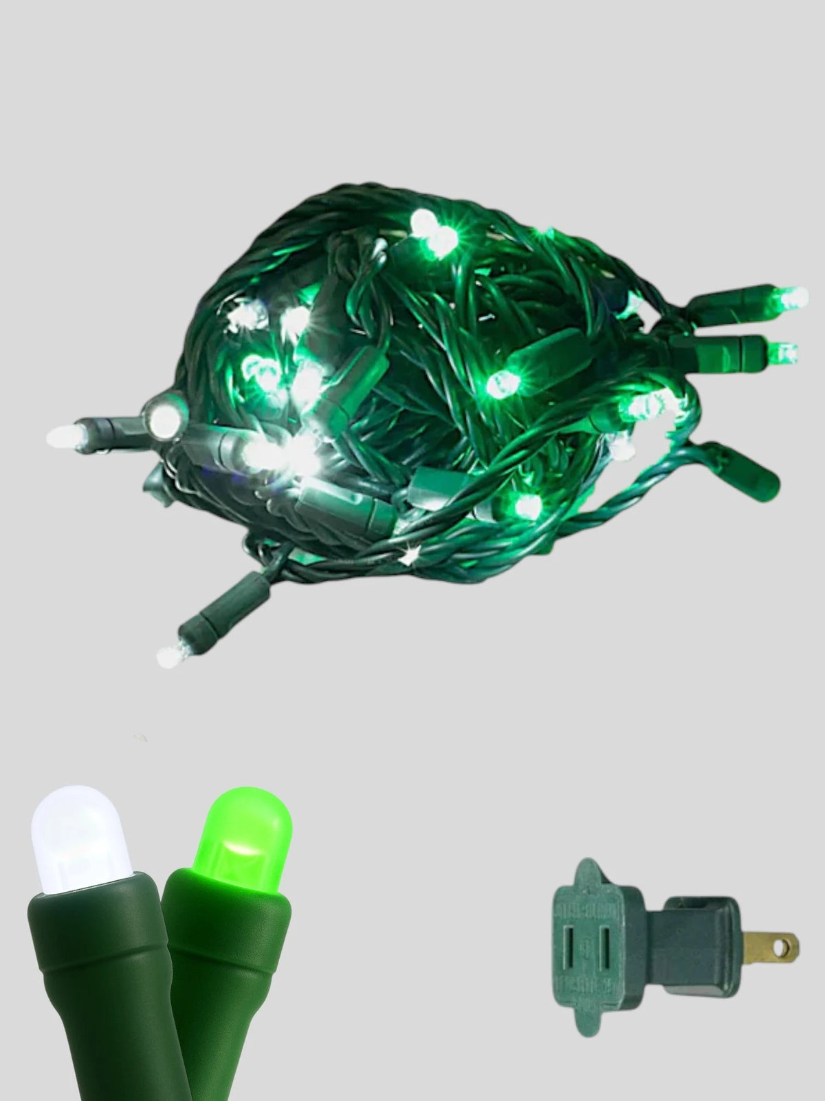 50L 6" Spacing Convex LED Mini Christmas Light (Ball) - Wintermint(G/PW)
