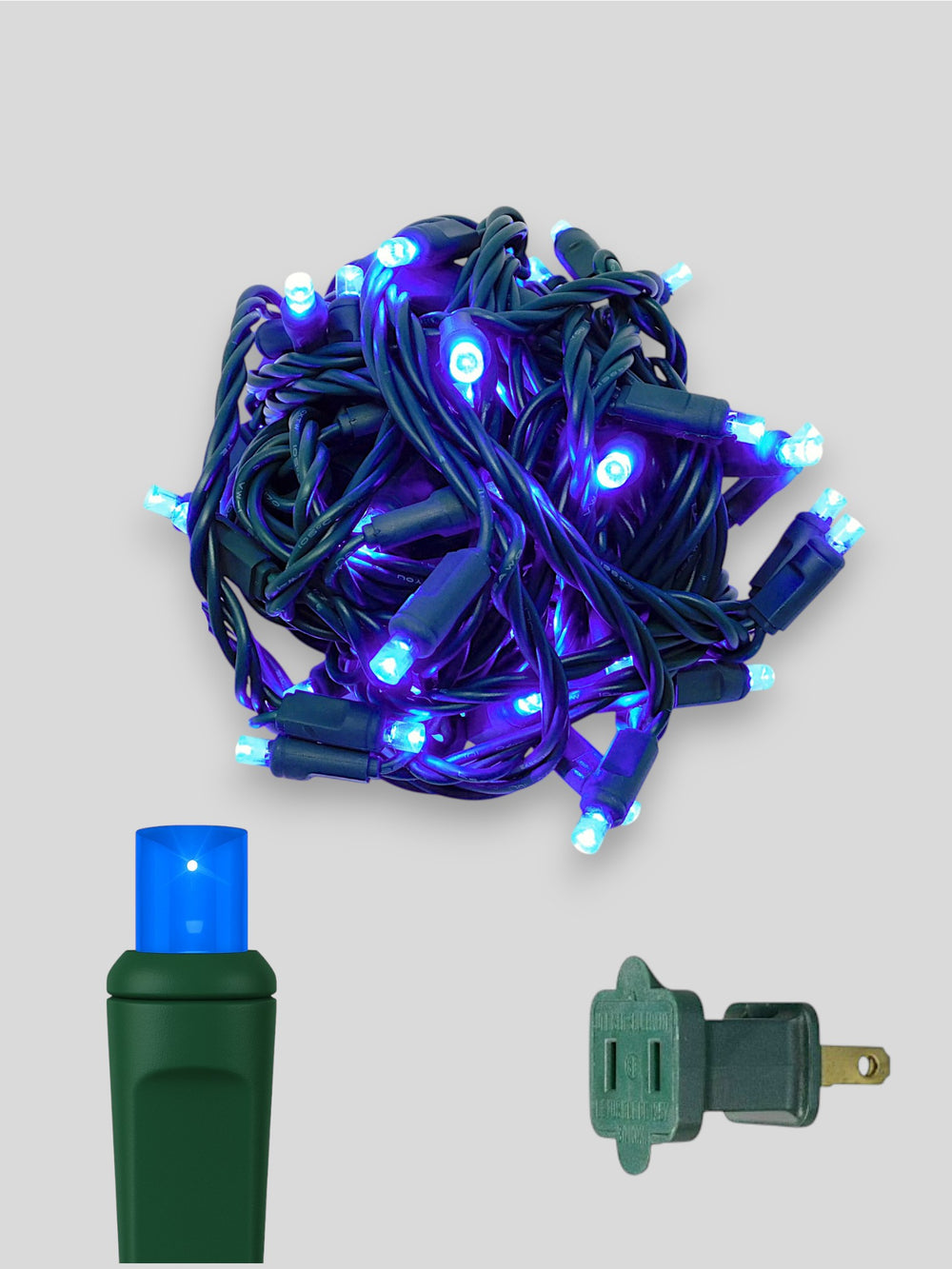 50L 6 inch spacing concave LED mini Christmas lights - Blue