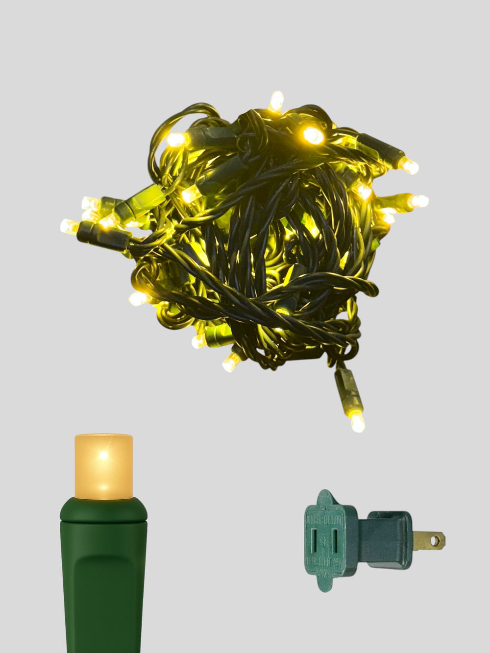 50L 6 inch spacing concave LED mini Christmas lights - Champagne
