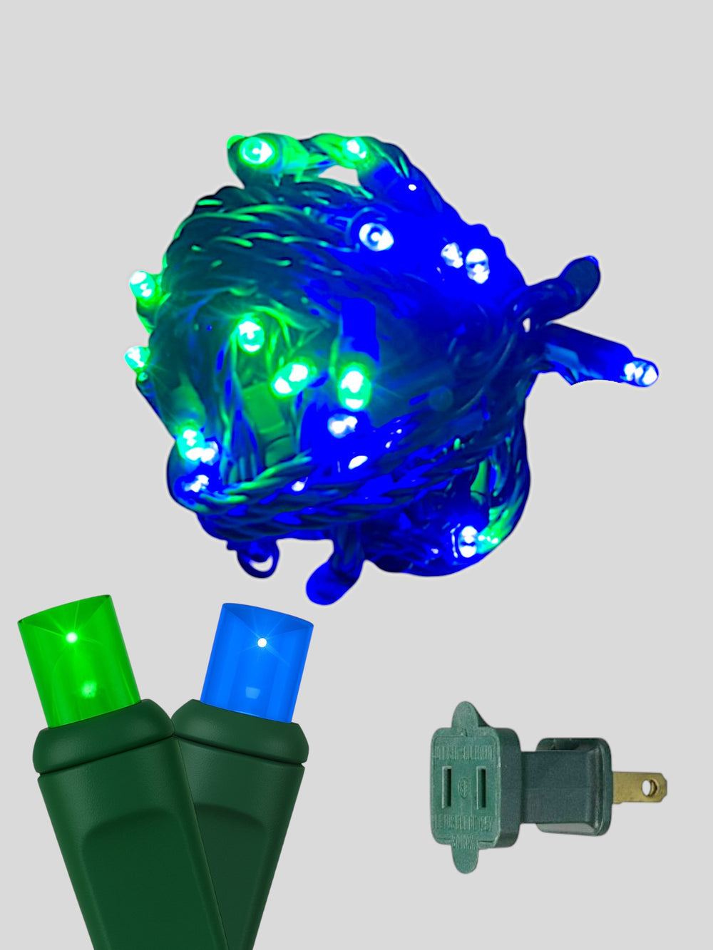 50L 6 inch spacing concave LED mini Christmas lights - Cyan Blue Green