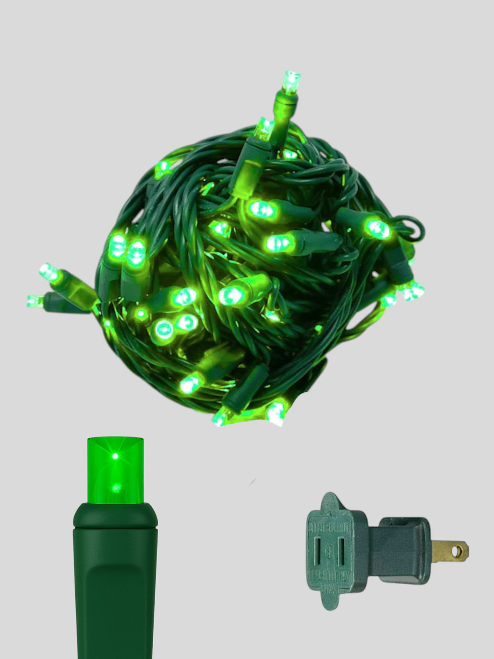 50L 6 inch spacing concave LED mini Christmas lights - Green