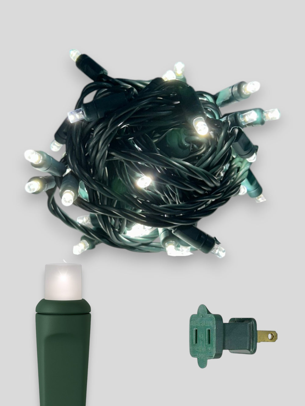 50L 6 inch spacing concave LED mini Christmas lights - Pure White 4200K