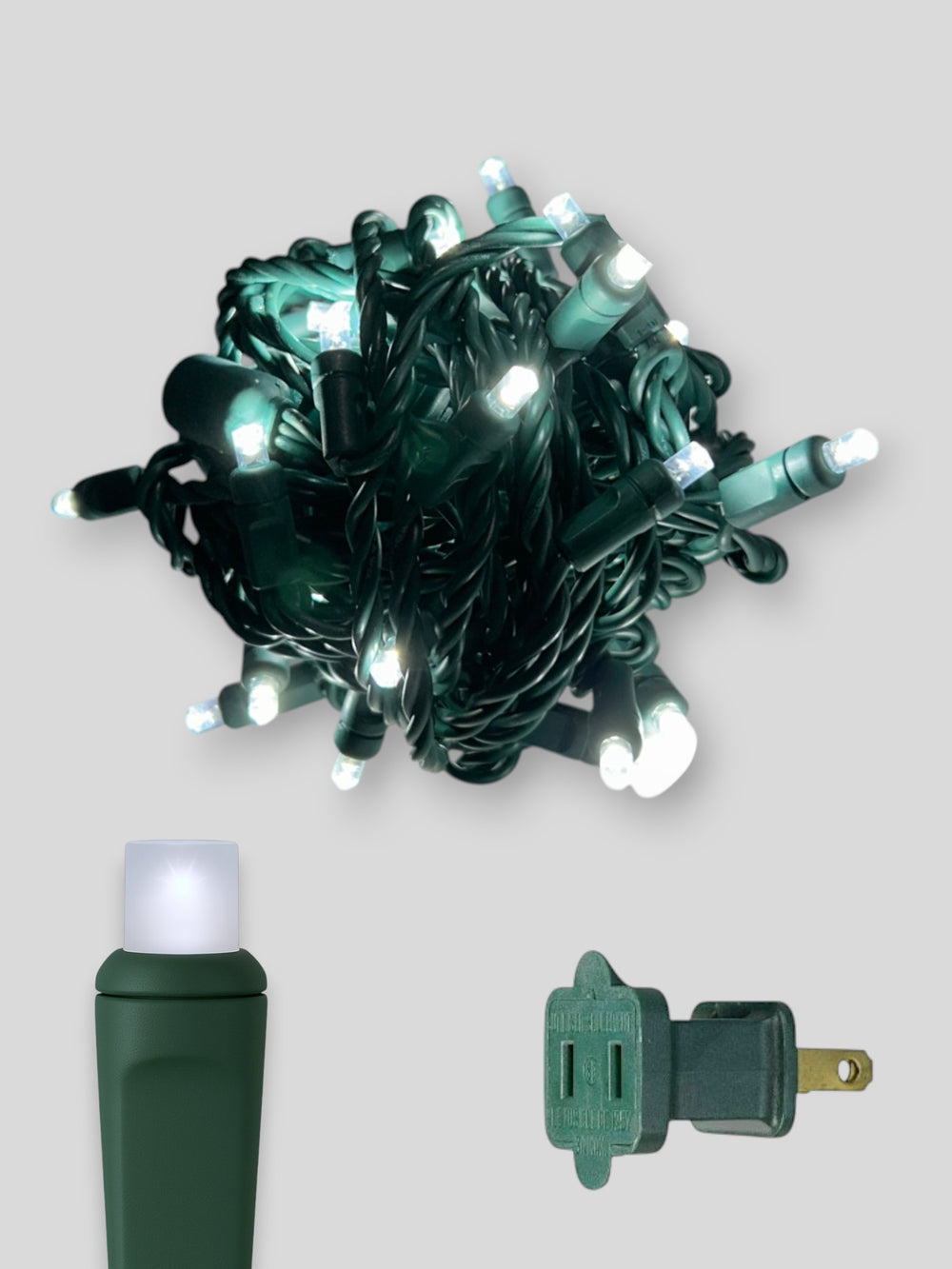 50L 6 inch spacing concave LED mini Christmas lights - Pure White