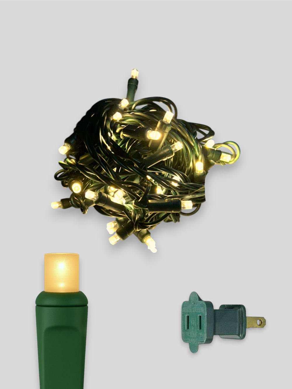 50L 6 inch spacing concave LED mini Christmas lights - Sun Warm White