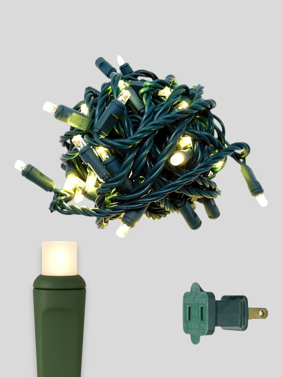 50L 6 inch spacing concave LED mini Christmas lights - Warm White