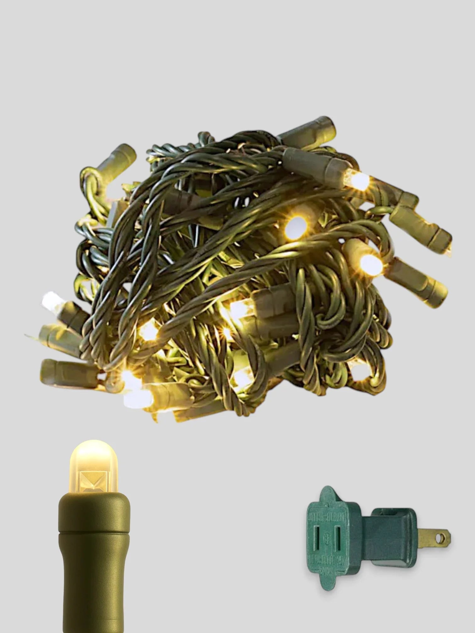 50L 6 inch convex LED mini Christmas lights warm white