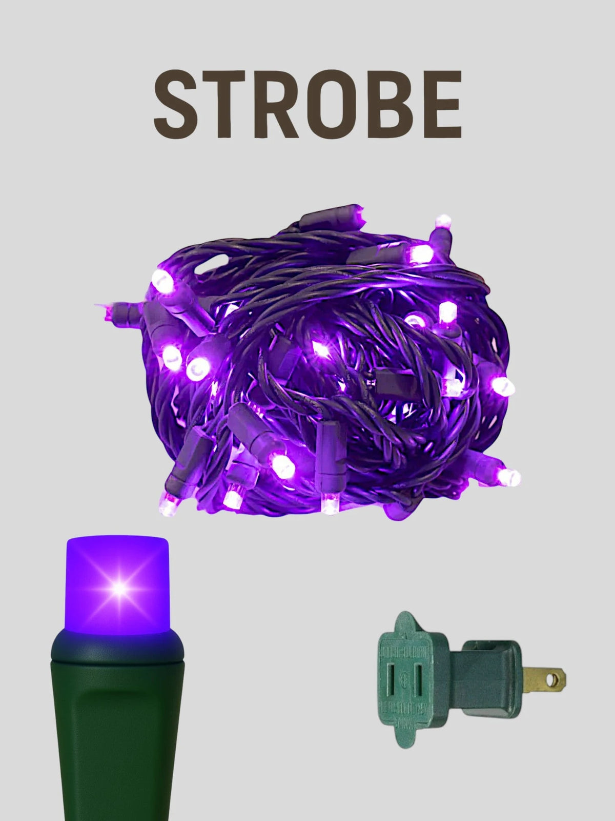 50L 6" Spacing Concave LED Strobe Mini Lights - purple