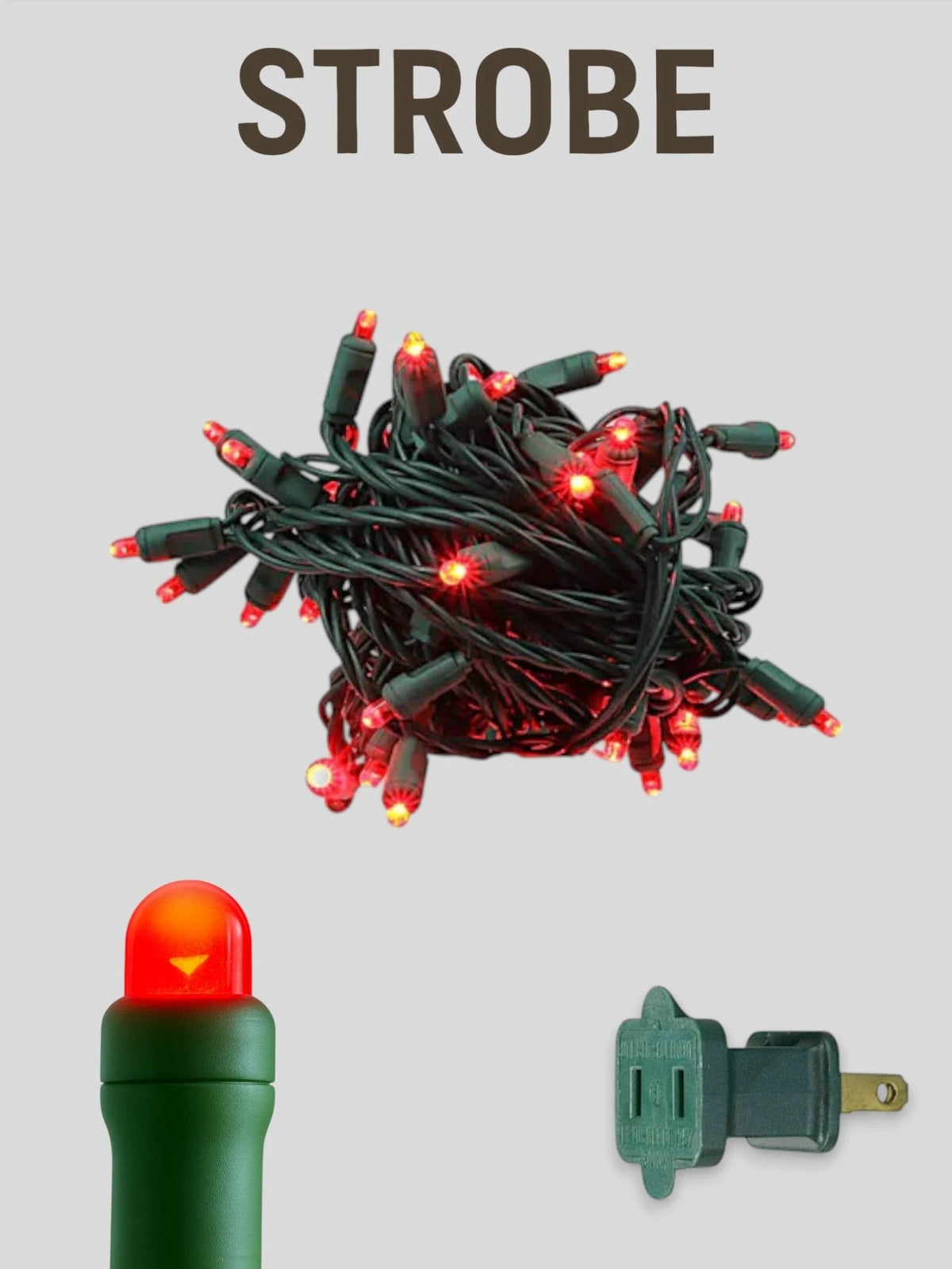 Convex 50L 6" Spacing Strobe Mini Lights - red
