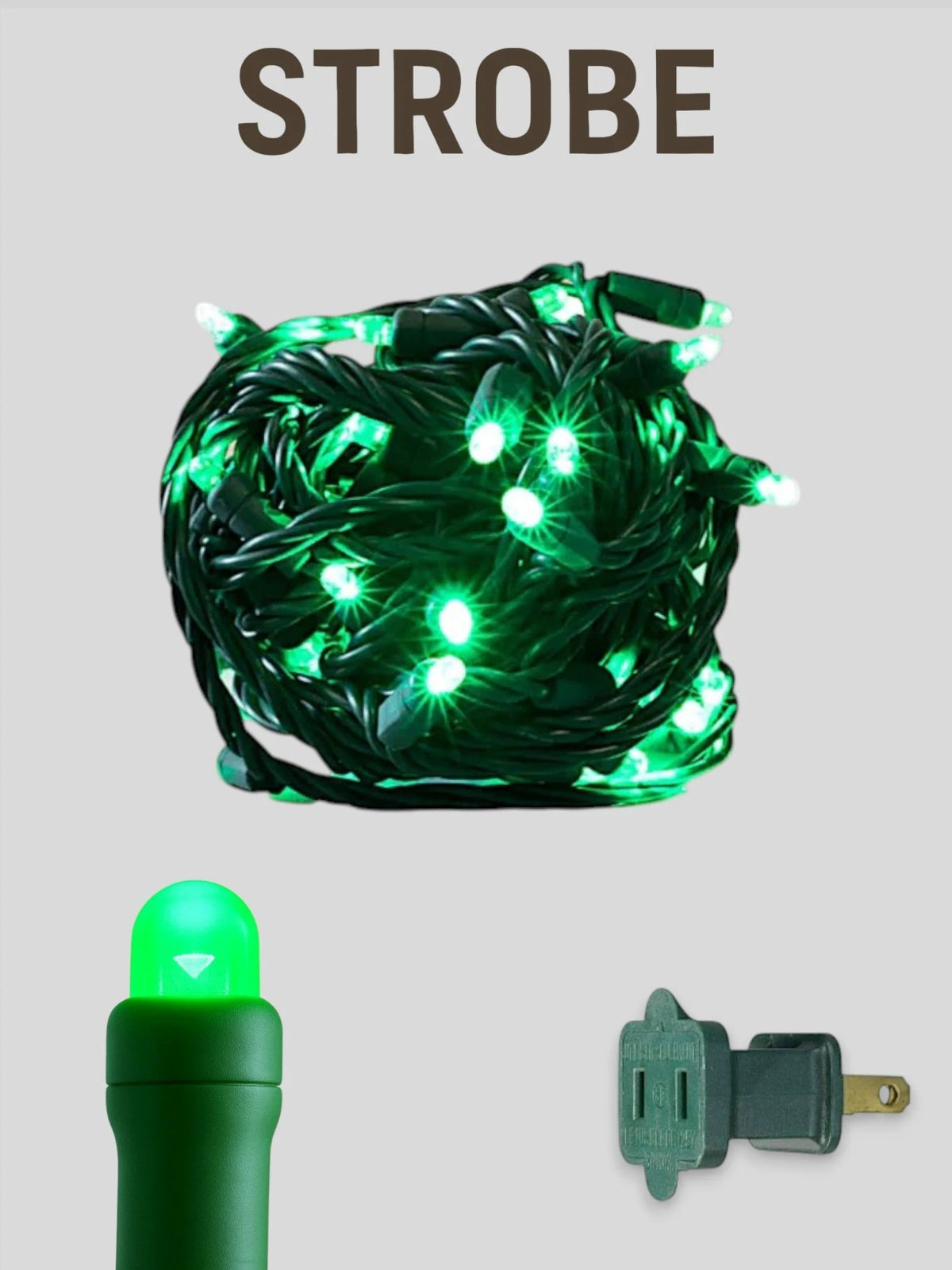 Convex 50L 6" Spacing Strobe Mini Lights - green
