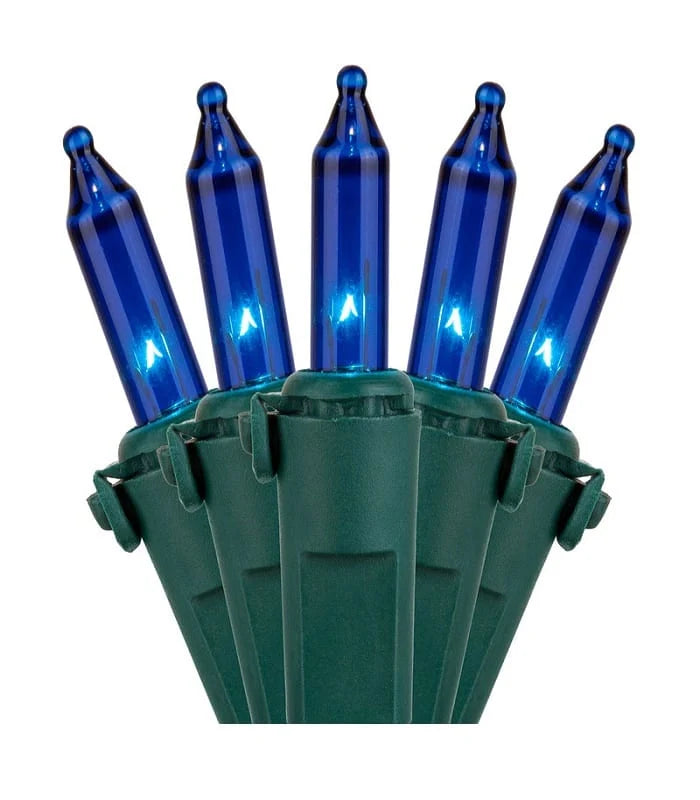 50L incandescent mini lights 6 inch spacing blue
