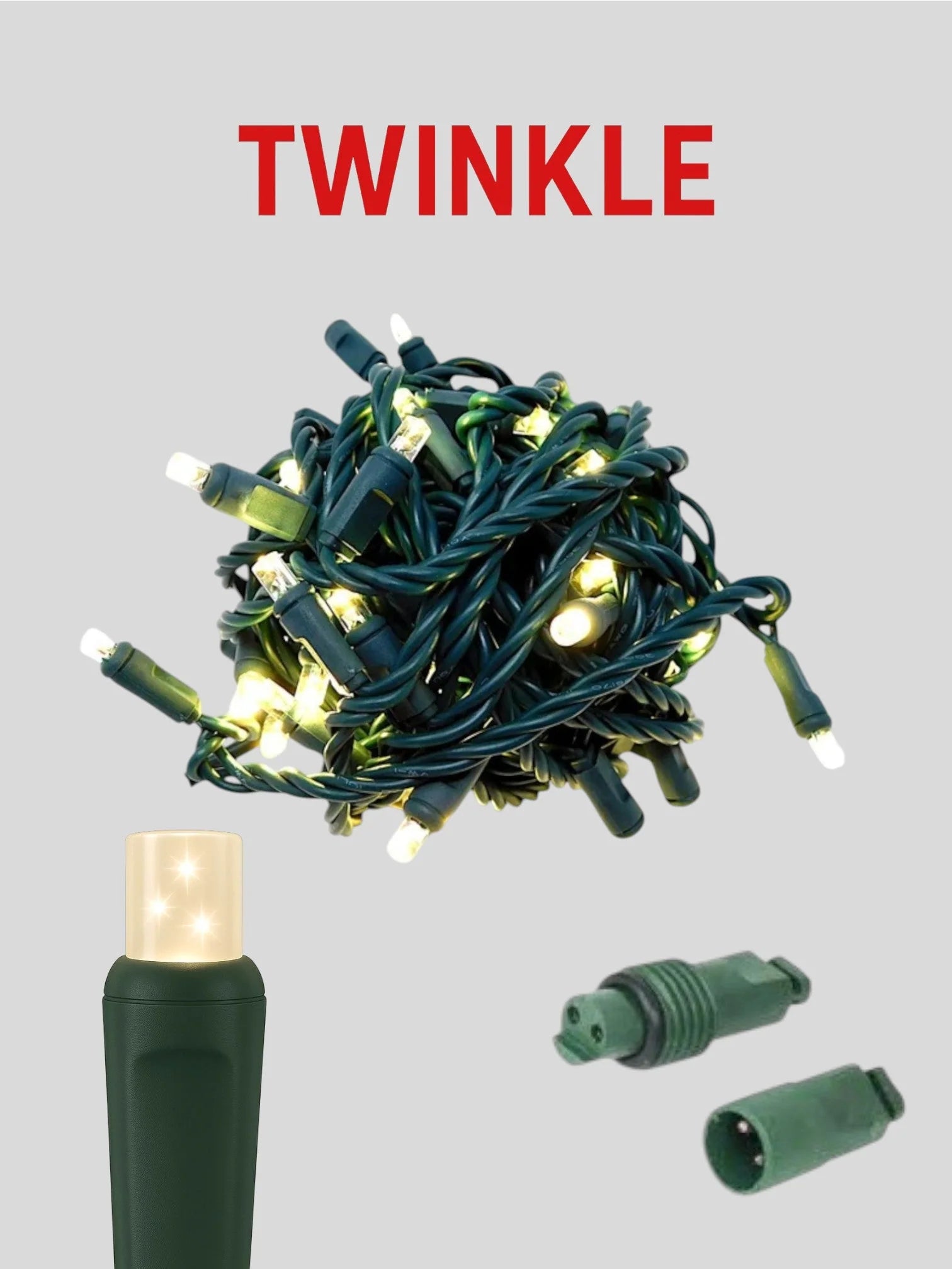 70L 4 inch coaxial twinkle mini Christmas lights warm white