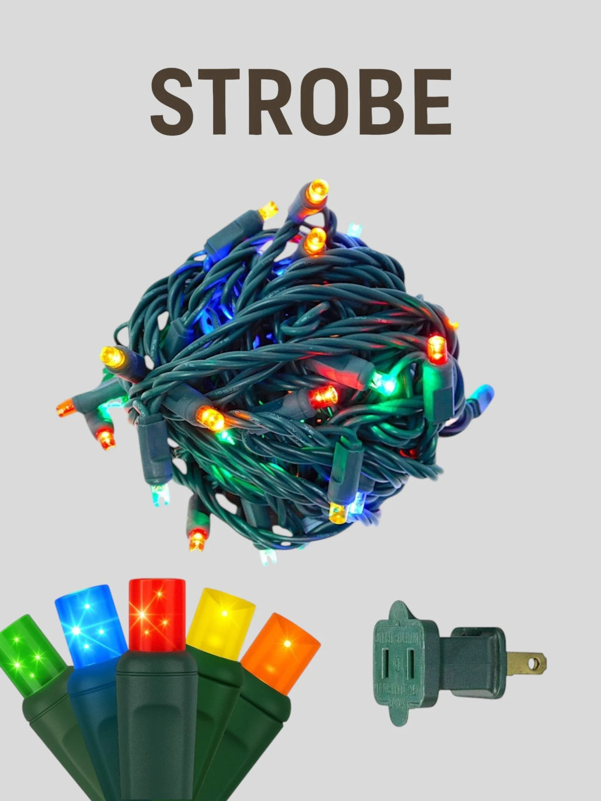 70L 4" Spacing Strobe Mini Lights - multi
