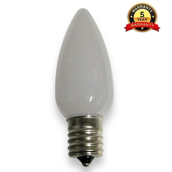 C9 Commercial Elite SMD LED Christmas Light Bulbs — Cool White (6500K) Opaque / 500/Case