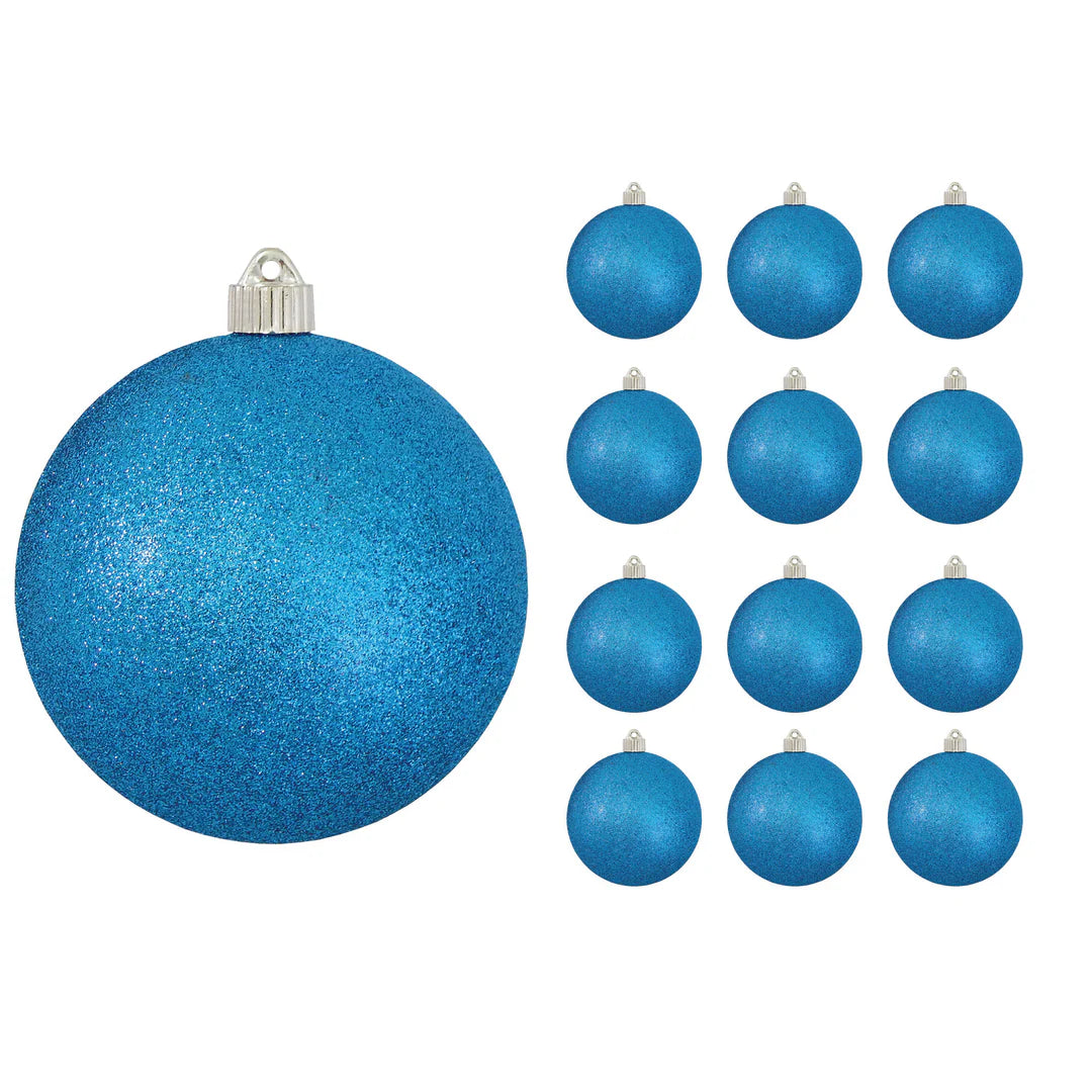 6" (150mm) Large Commercial Shatterproof Ball Ornaments, 1/Box, 12/Case, 12 Pieces
