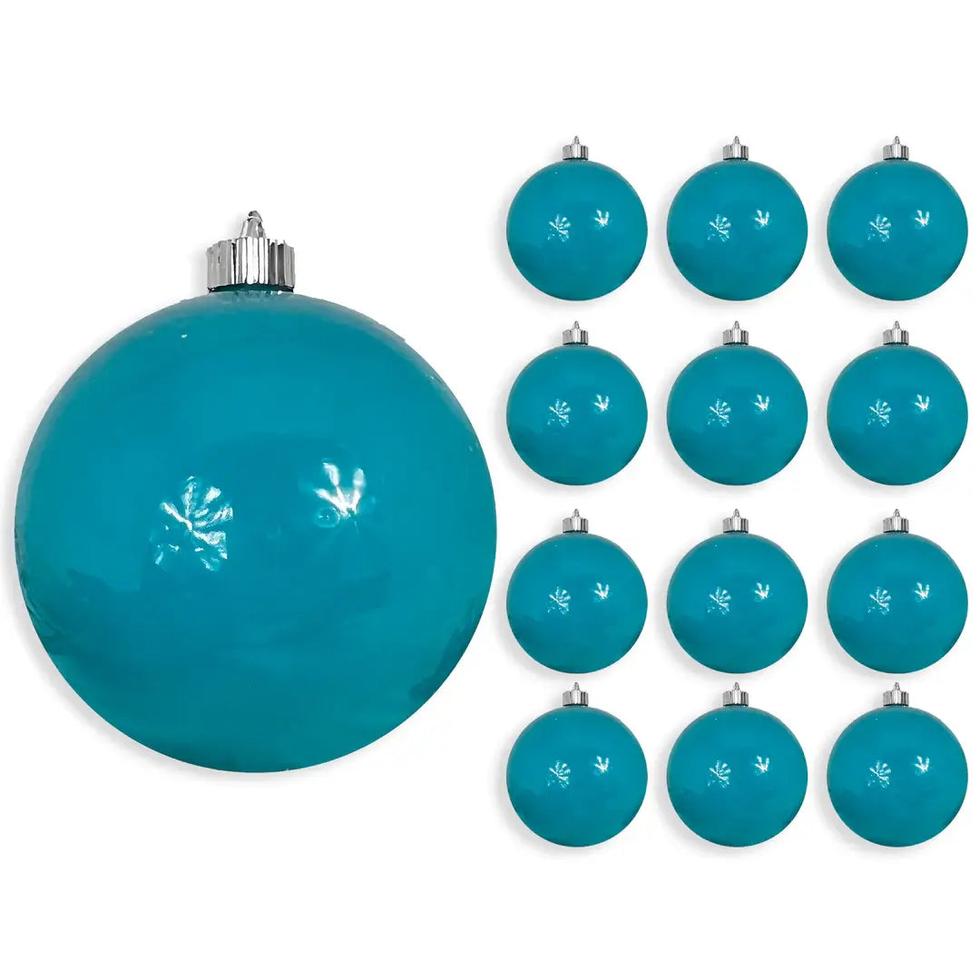 6" (150mm) Large Commercial Shatterproof Ball Ornaments, 1/Box, 12/Case, 12 Pieces