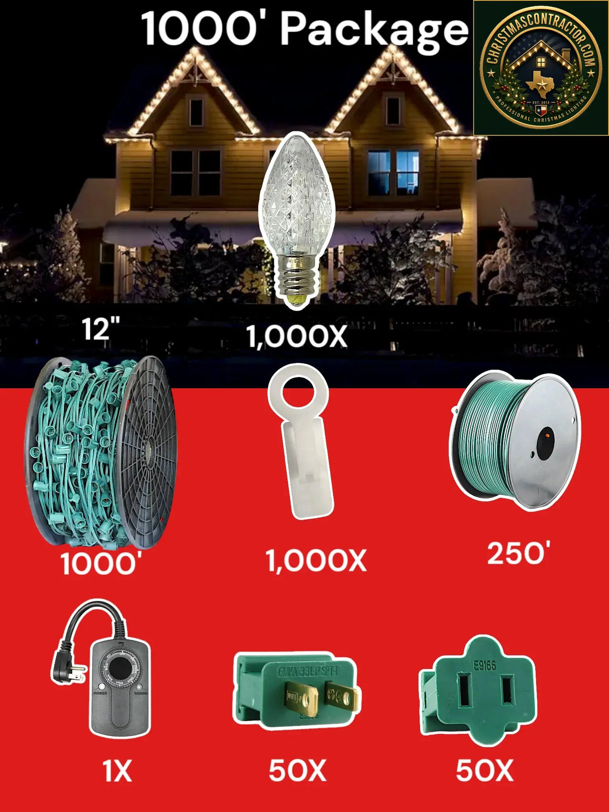 C7 1000 foot Christmas Light Pro Package source configuration 04 — ChristmasContractor.com