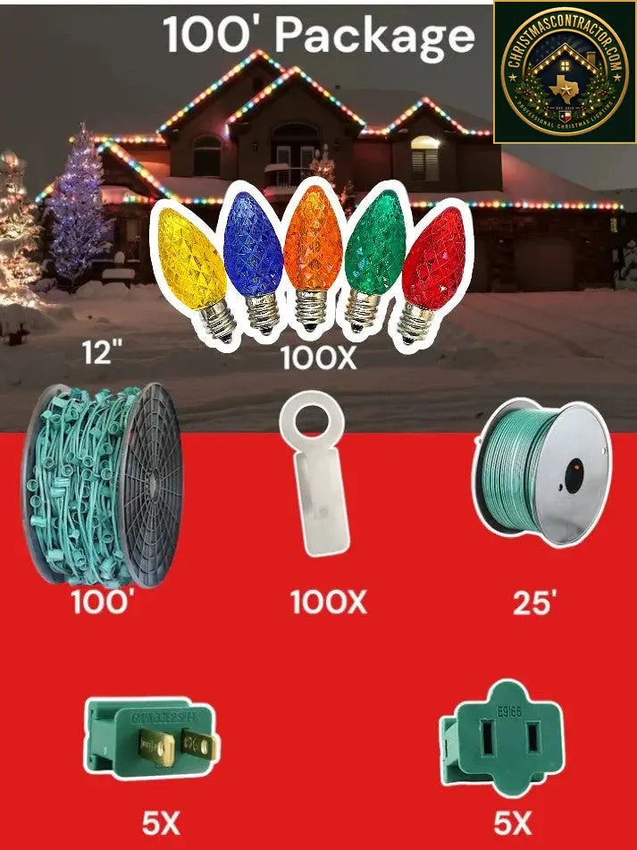 C7 100 foot Christmas Light Pro Package source configuration 02 — ChristmasContractor.com