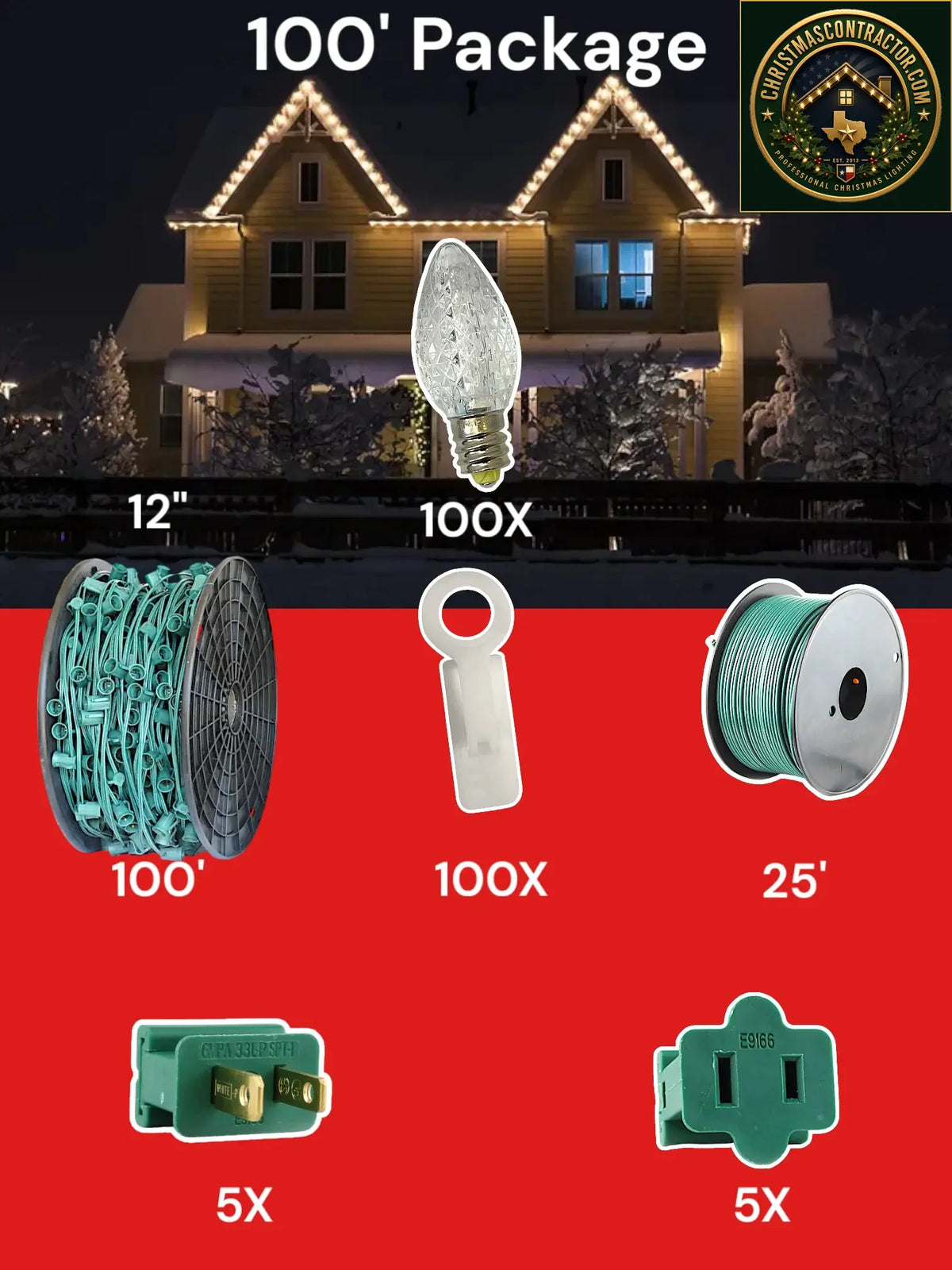 C7 100 foot Christmas Light Pro Package source configuration 04 — ChristmasContractor.com