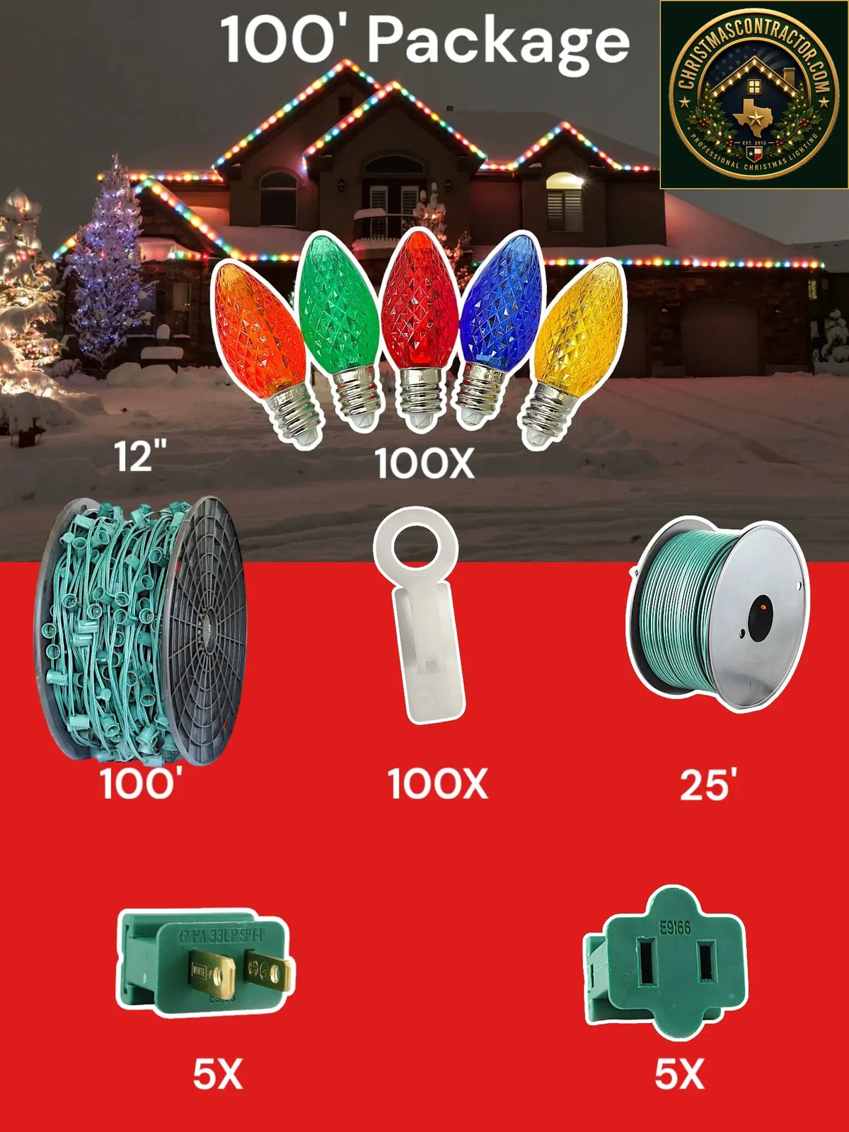 C7 100 foot Christmas Light Pro Package source configuration 05 — ChristmasContractor.com