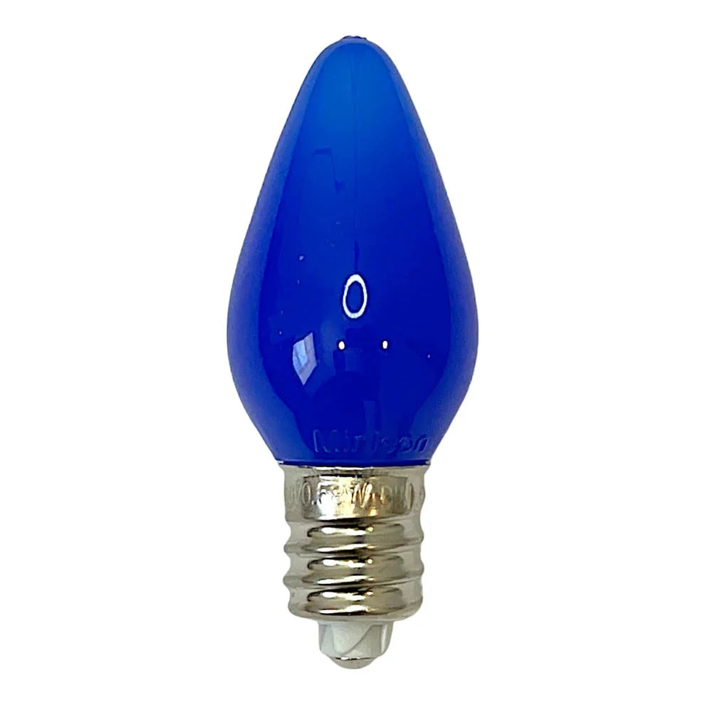Minleon C7 opaque blue LED Christmas light bulb