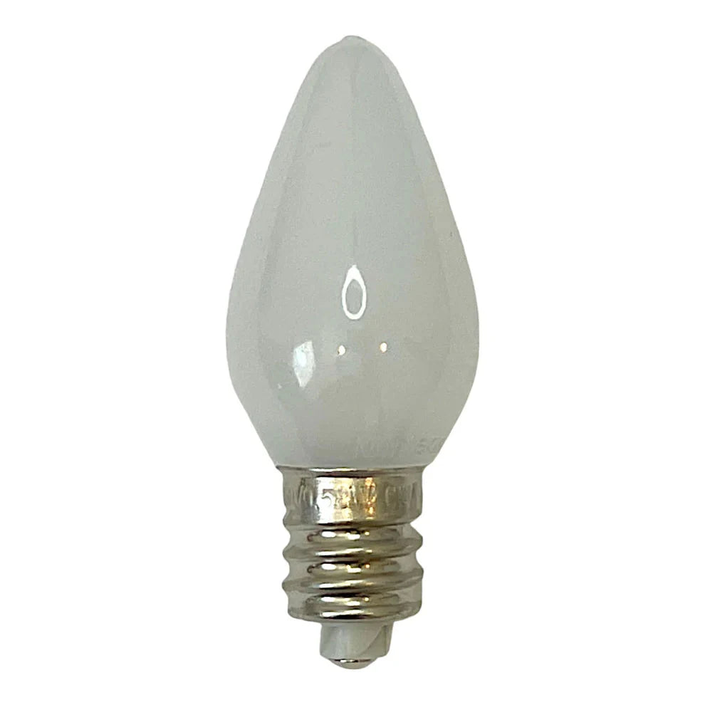 Minleon C7 opaque cool white LED Christmas light bulb