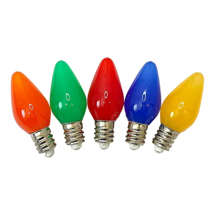 Minleon C7 opaque multicolor LED Christmas light bulbs