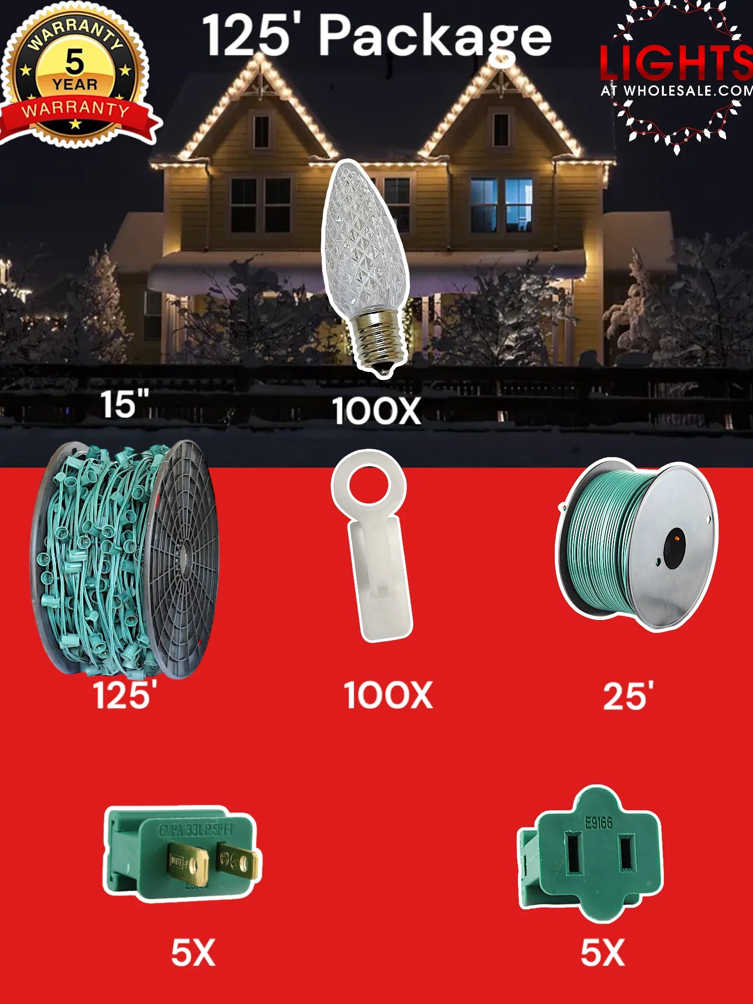 C9 100 and 125 foot Christmas Light Pro Package source configuration 04