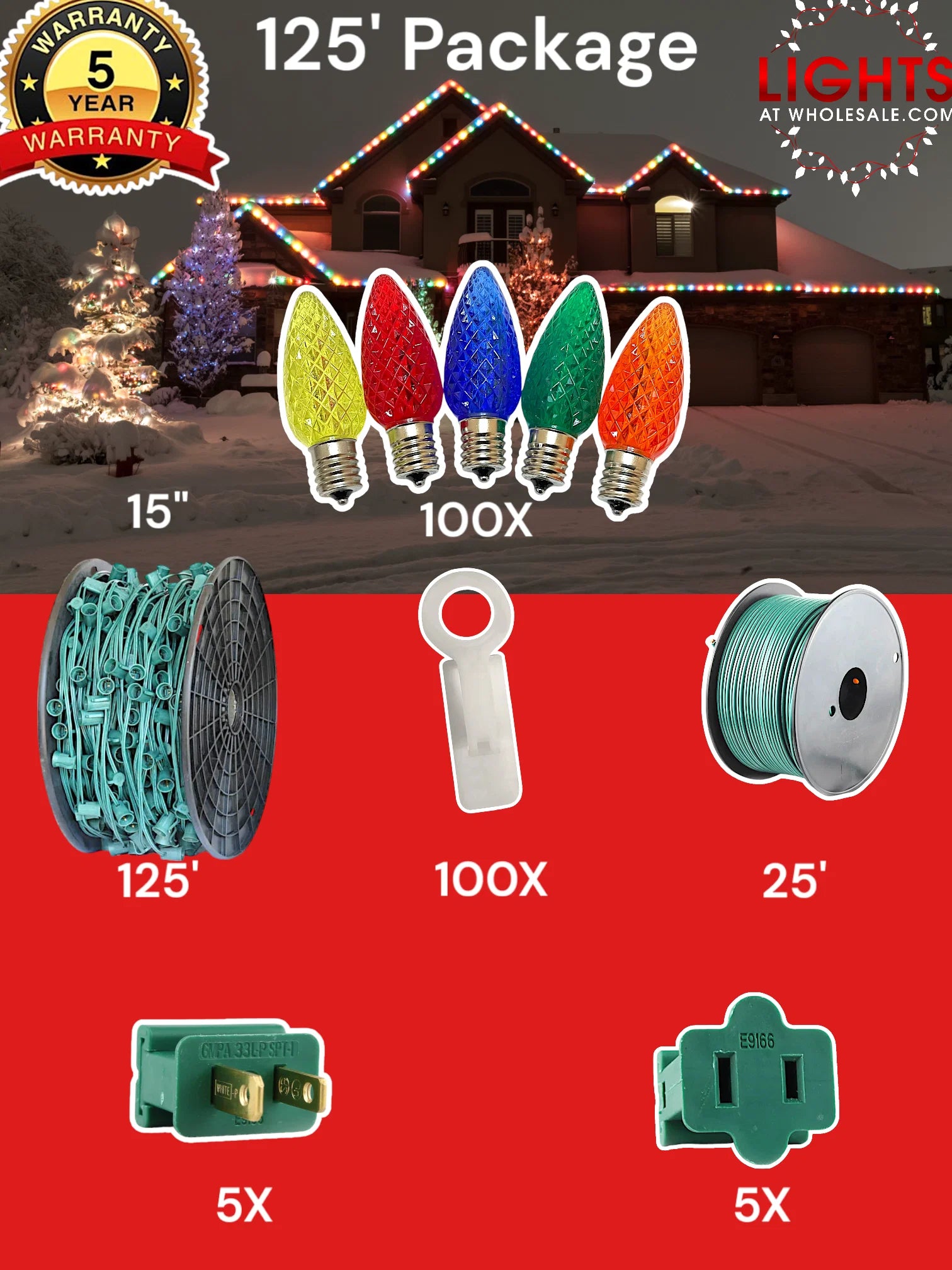 C9 100 and 125 foot Christmas Light Pro Package source configuration 11