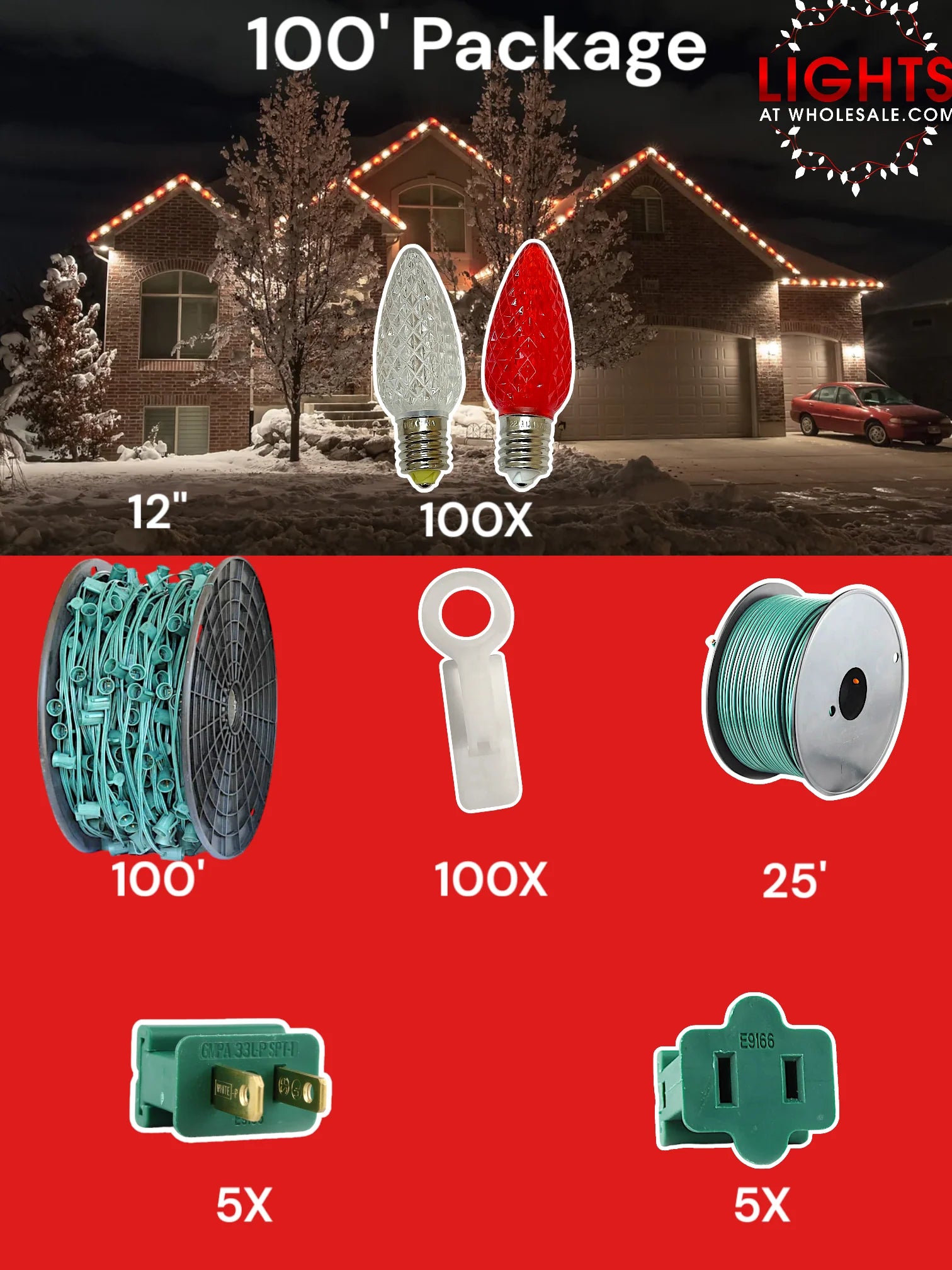 C9 100 and 125 foot Christmas Light Pro Package source configuration 16