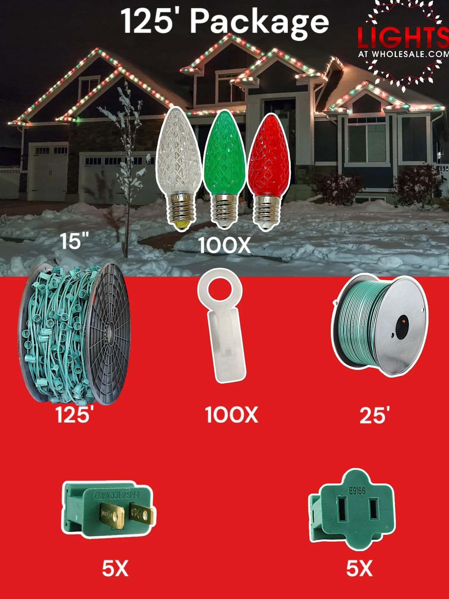 C9 100 and 125 foot Christmas Light Pro Package source configuration 17