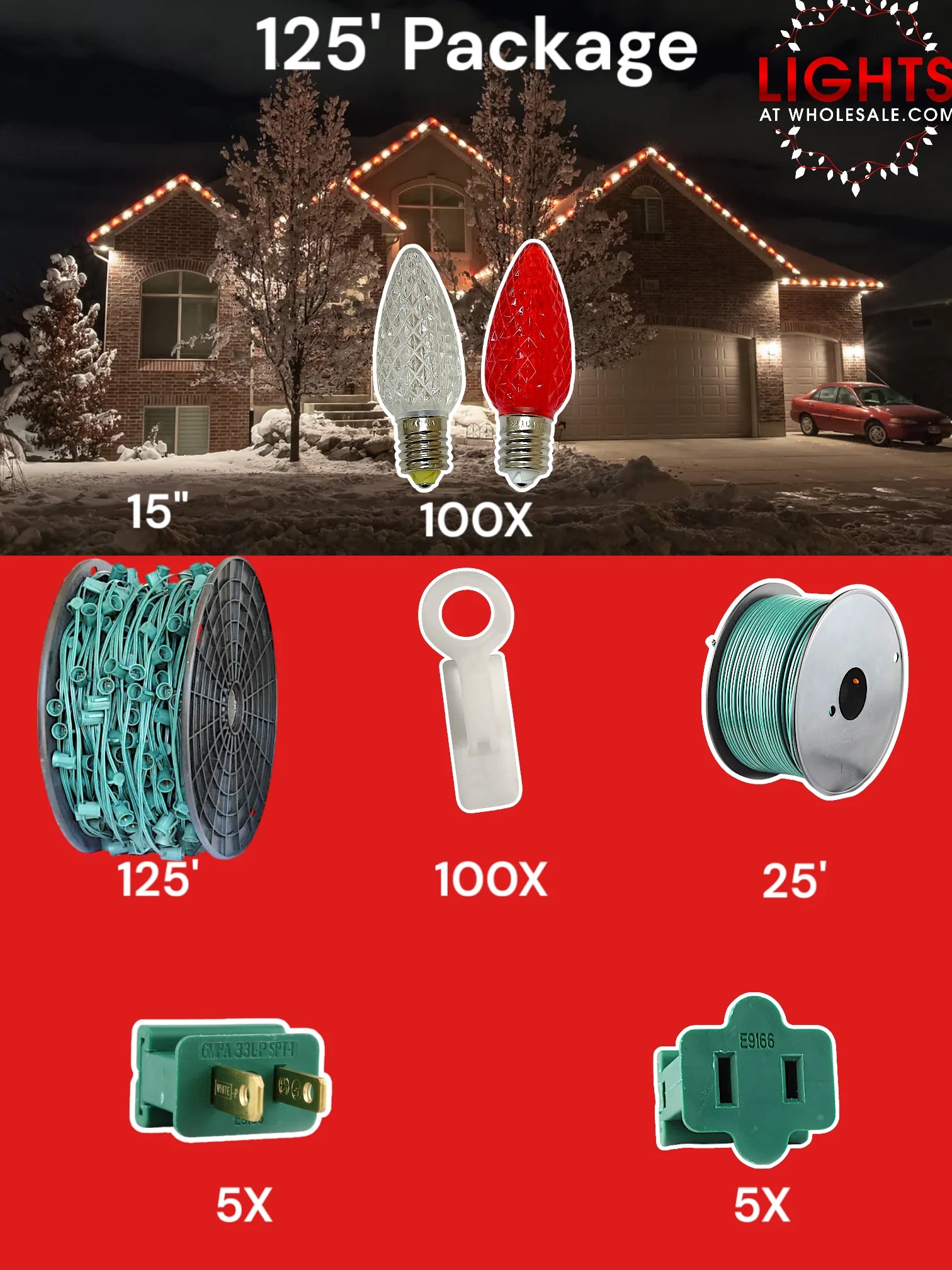 C9 100 and 125 foot Christmas Light Pro Package source configuration 18