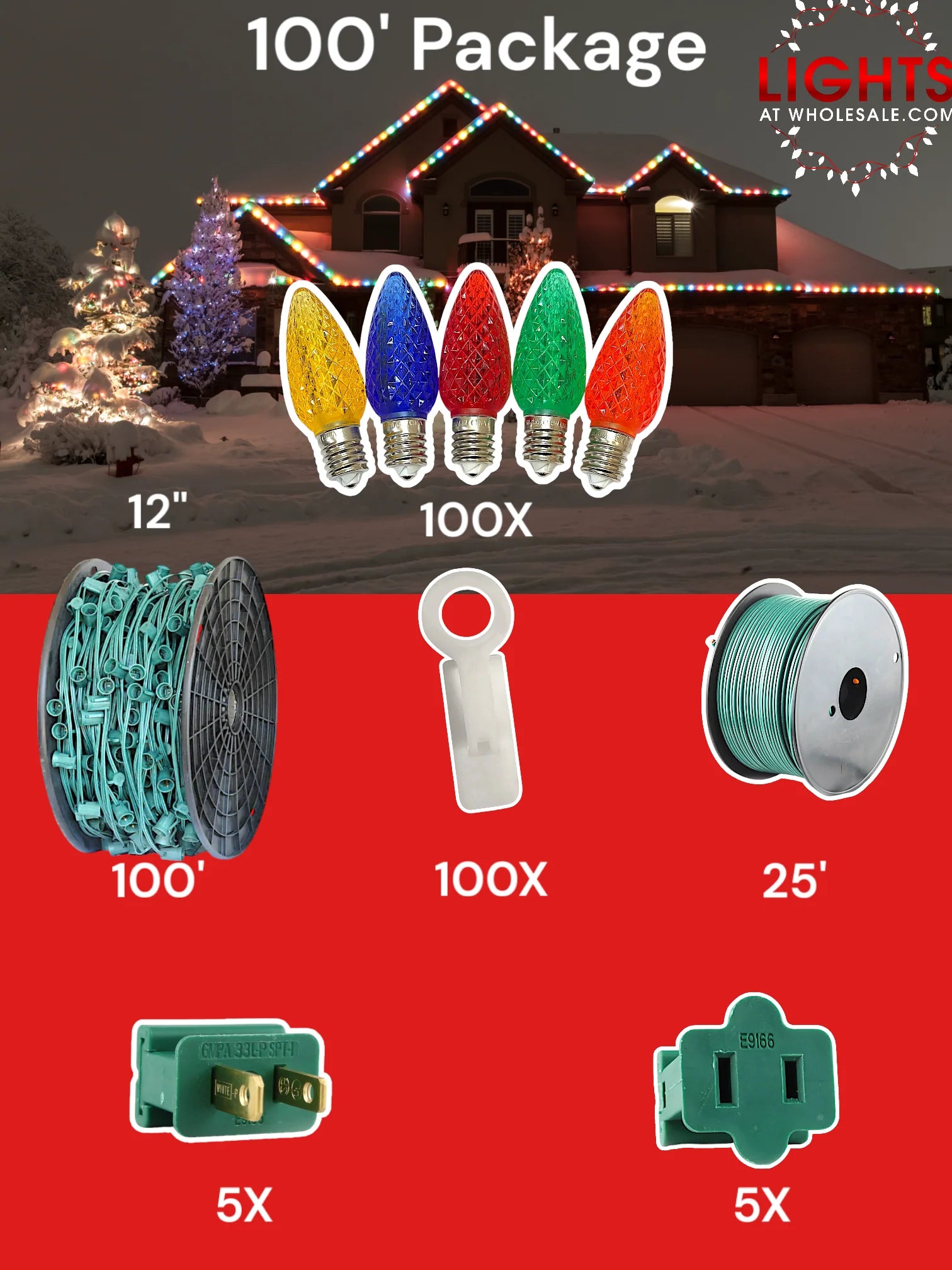 C9 100 and 125 foot Christmas Light Pro Package source configuration 19