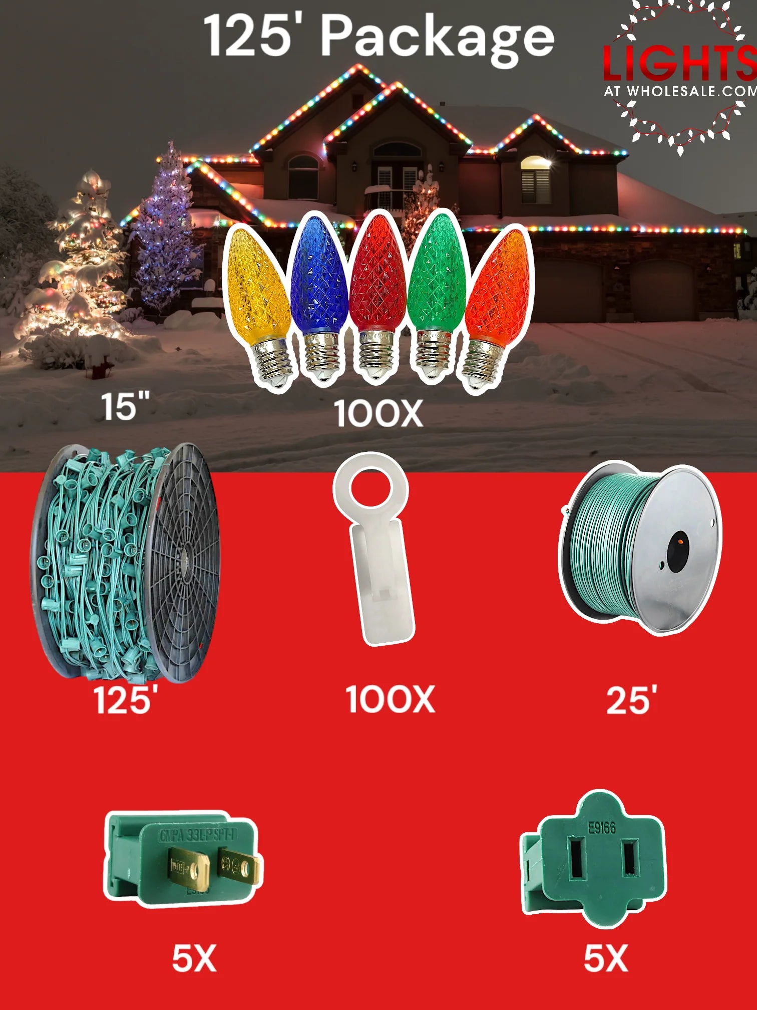 C9 100 and 125 foot Christmas Light Pro Package source configuration 20