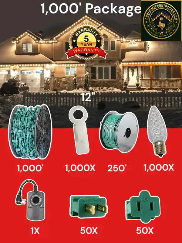 Christmas light pro package warm white — ChristmasContractor.com